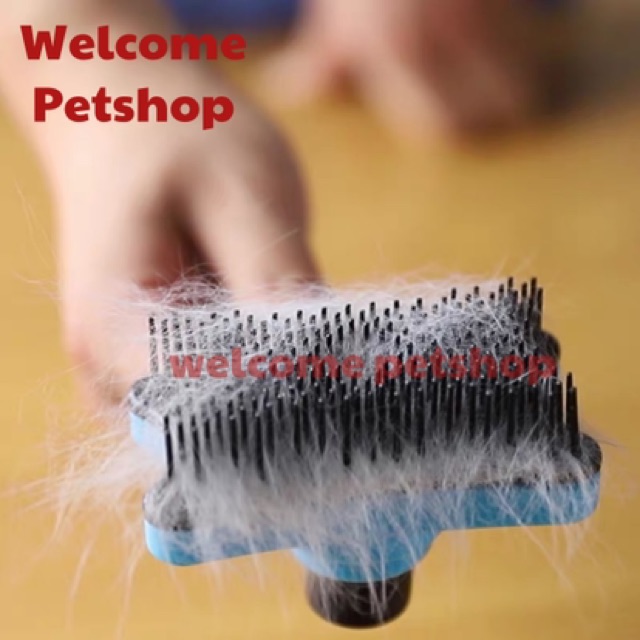 Sisir Anjing / Kucing dengan Tombol Otomatis / Sisir Anjing / Sisir Kucing / Sisir Grooming