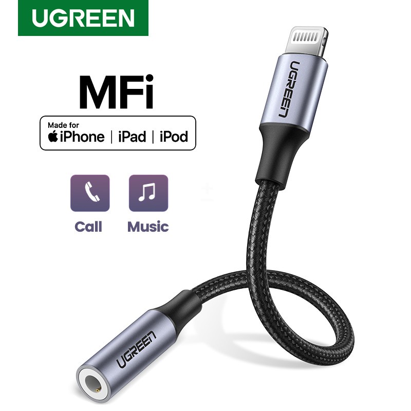 A_   UGREEN MFi Lightning to 3.5mm Female Jack Audio Adapter