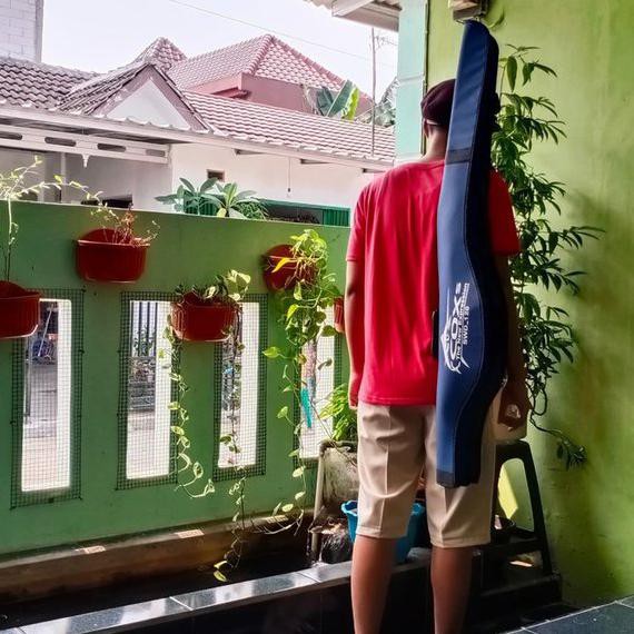 Tas joran pancing 120cm. Tas joran pancing 120cm murah. Tas pancing gendong 120cm. Tas pancing