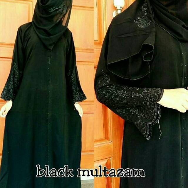 ABAYA BORDIR hitam  gamiswanita dress muslim  casual pesta  