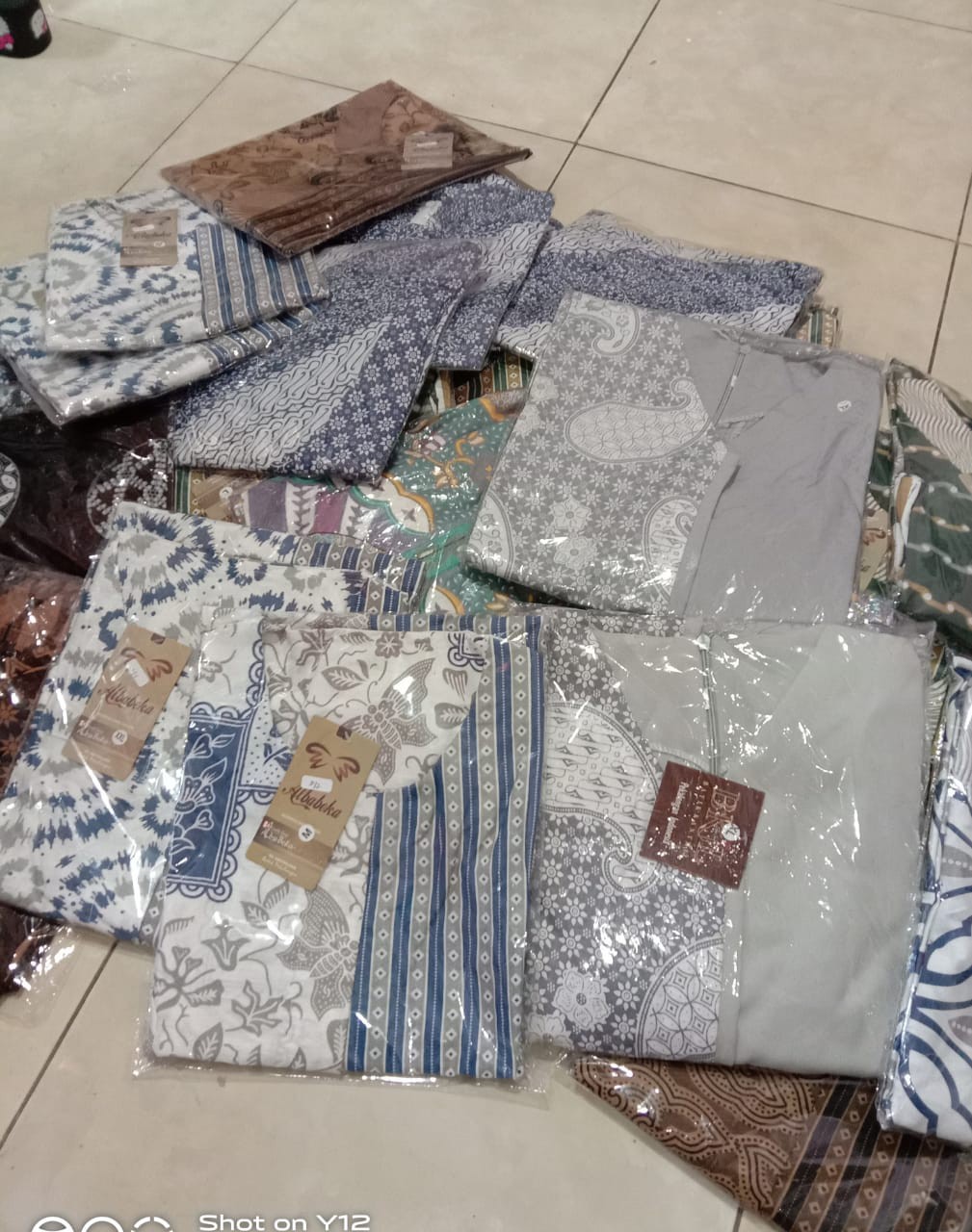 Tey-17 Batik Wanita Asj Sa Hrb026 Kenongo Kemeja Tosca Pendek