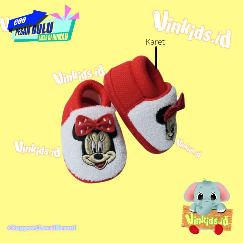 Sepatu Bayi / Sepatu Bayi Laki Laki 0 12 Bulan / Sepatu Bayi Perempuan / Prewalker / Sepatu Bayi Karakter Kartun Mouse