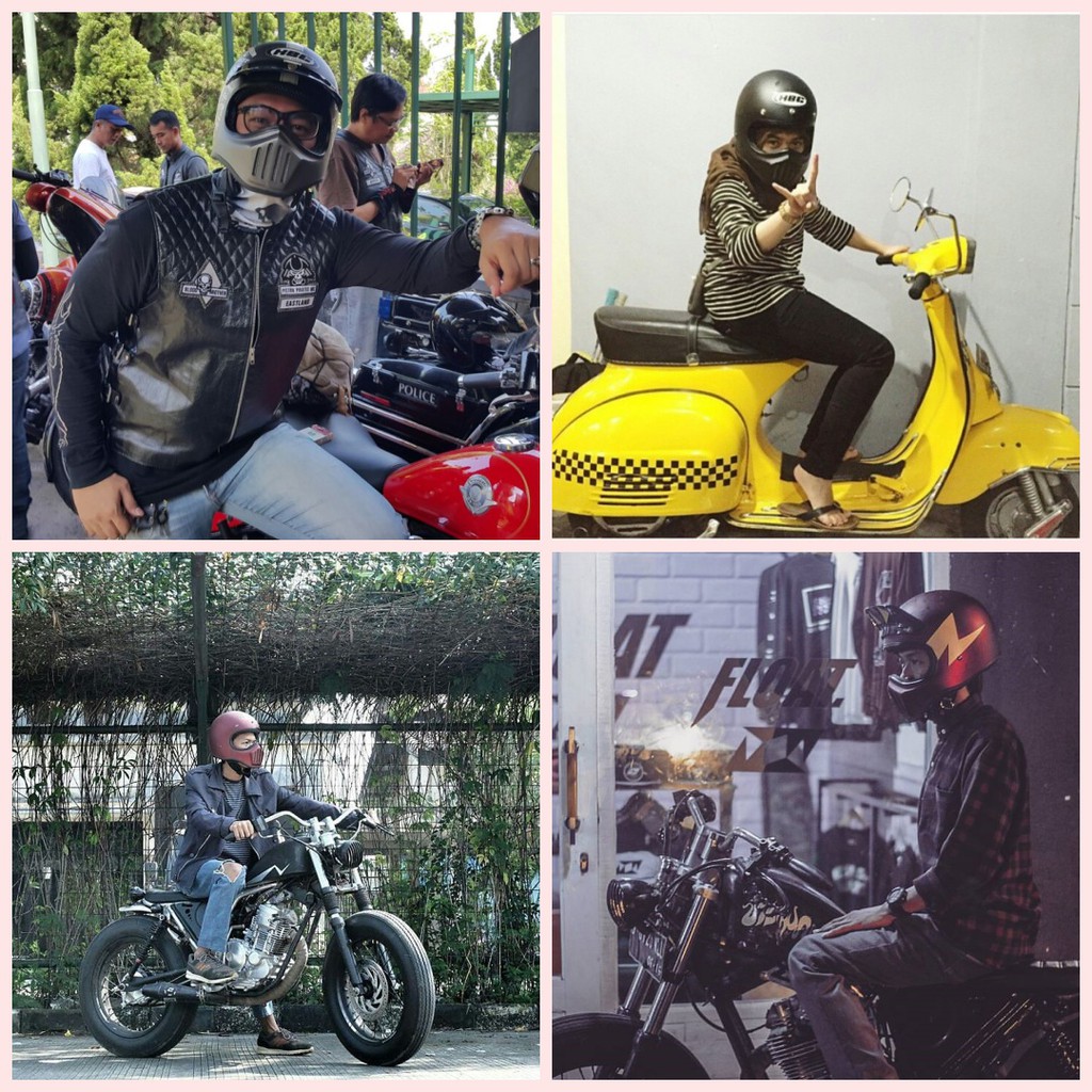 Helm Cakil HBC Just Ride + FREE Goggle PROMO Terbatas !!! (Helm HBC Cakil/Helm Retro/Helm Vespa)