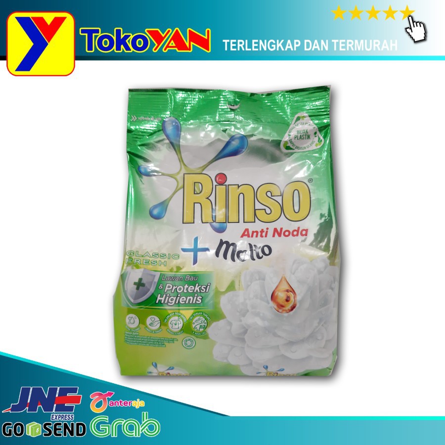 

Rinso Anti Noda + molto Classic Fresh Deterjen Bubuk 430gr