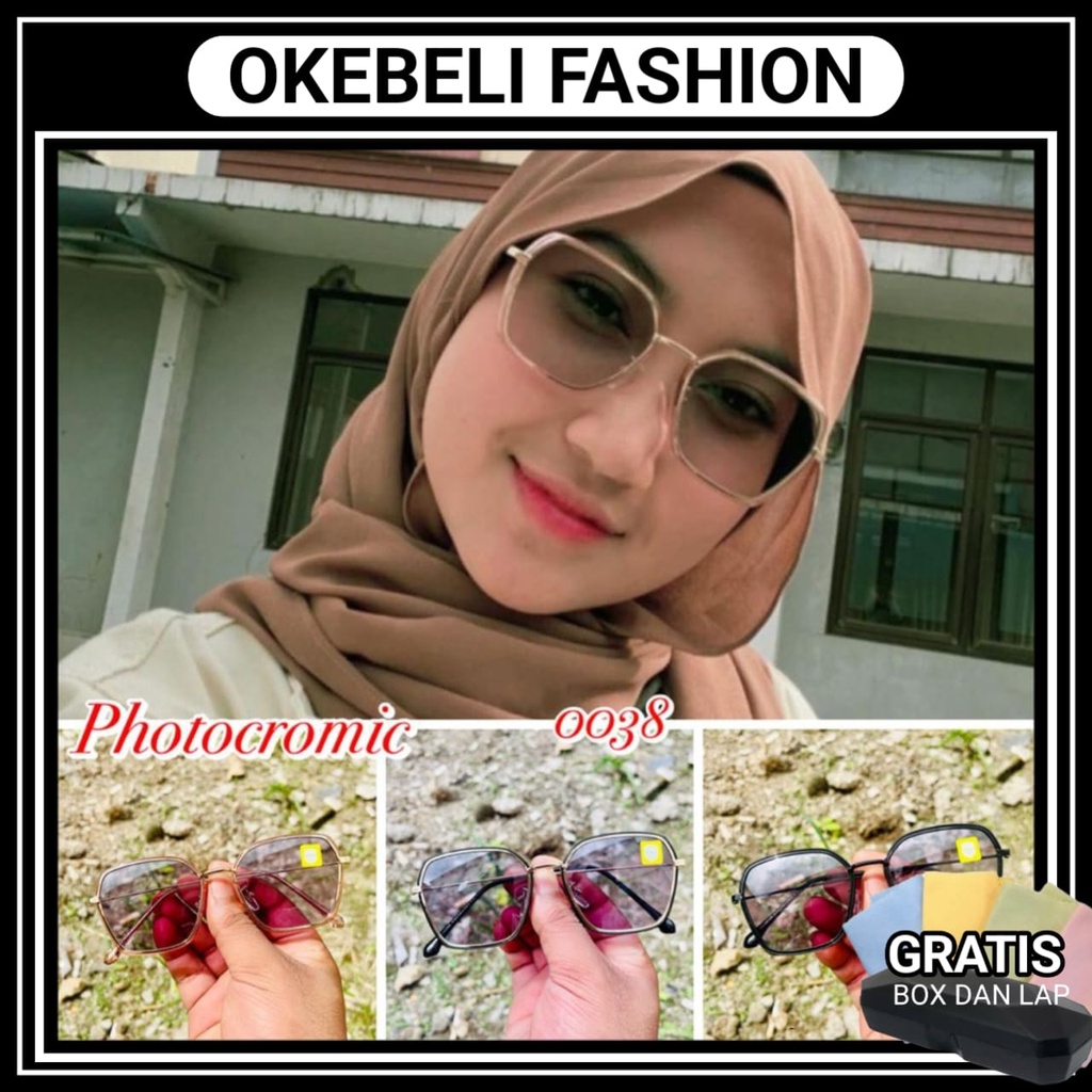 KACAMATA PHOTOCROMIC FASHION WANITA/PRIA TERBARU NEW HO-038