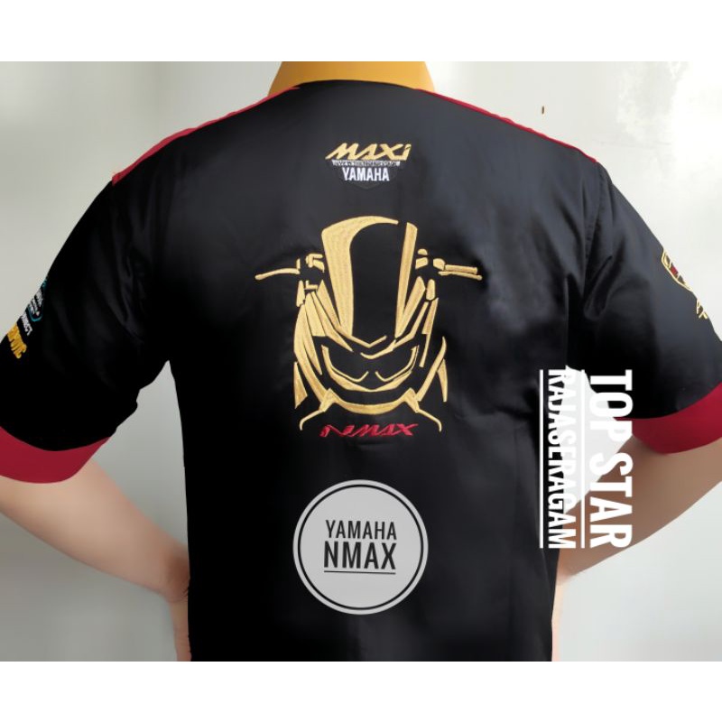 Baju Otomotif YAMAHA NMAX Seragam Komunitas Motor GP Kemeja N MAX Hobi Bordir Moto GP