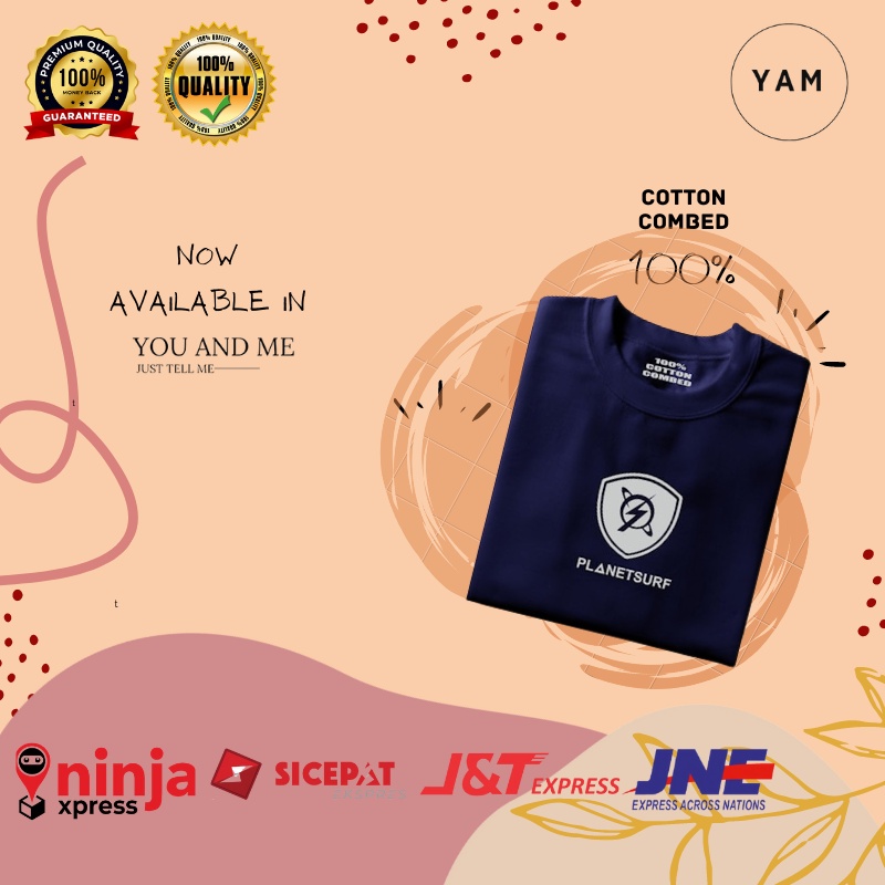 Fashion Pakaian Baju Atasan Kaos Kerah Polos Polo Oblong Distro Lengan Pendek Premium Cotton Combed 