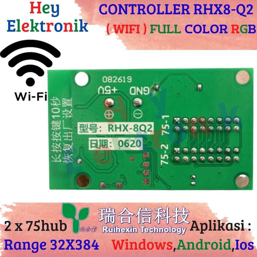 Controller RHX8-Q2 Wifi RGB Full Color Running Text