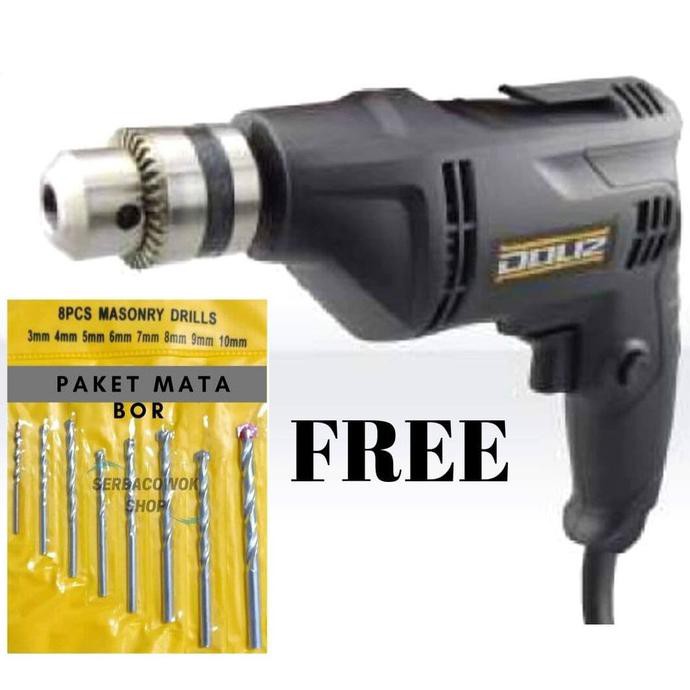 Paket Promo Mesin Bor 10 Mm Doliz BA 632 320 W Free Mata Bor Set