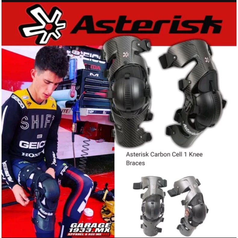 KNEE BRACE PELINDUNG LUTUT ASTERISK CARBON CELL