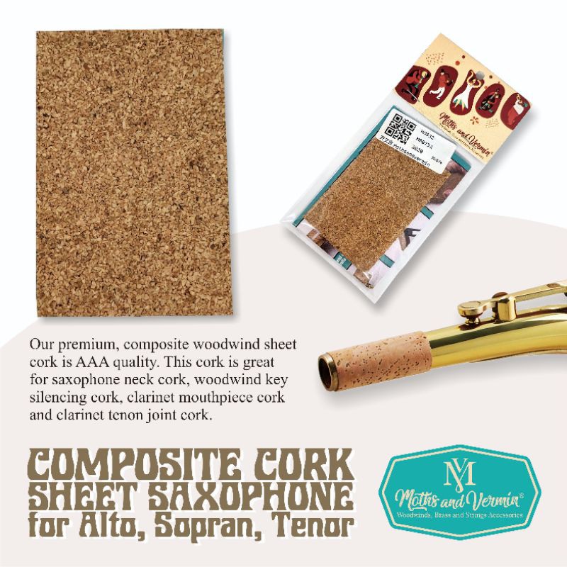 Composite Cork Sheet Saxophone - Karet Gabus Untuk Neck Saxophone