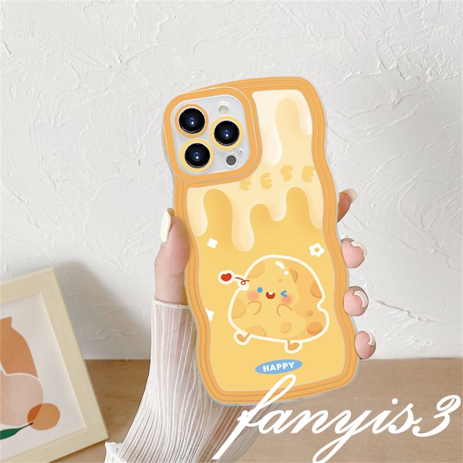 OPPO A78 A17 A77 A77s A57 A76 A96 A16 A16s A16k A15 A15s A54 A74 A55 A95 A94 A93 A53 A33 A32 A5 A9 2020 A3s A5s Reno 8T 7Z 6Pro F11 F9Pro Soft Case TPU Motif Keju Untuk