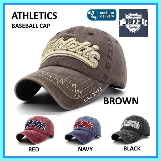 Topi Baseball Pria Distro Murah Ori Berkualitas Terbaru Baseball Cap : Athletics - Topi Baseball Top