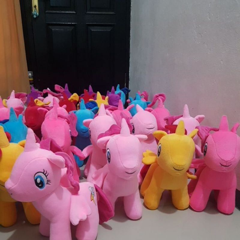 Boneka Kuda Pony Unicorn Mainan My Little Pony Lucu Size L Bahan Halus Termurah