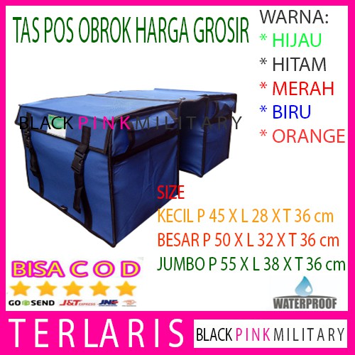 Tas Kurir Motor Tas Keranjang Motor Tas Kanvas Motor Tas Pos Motor-JUMBO