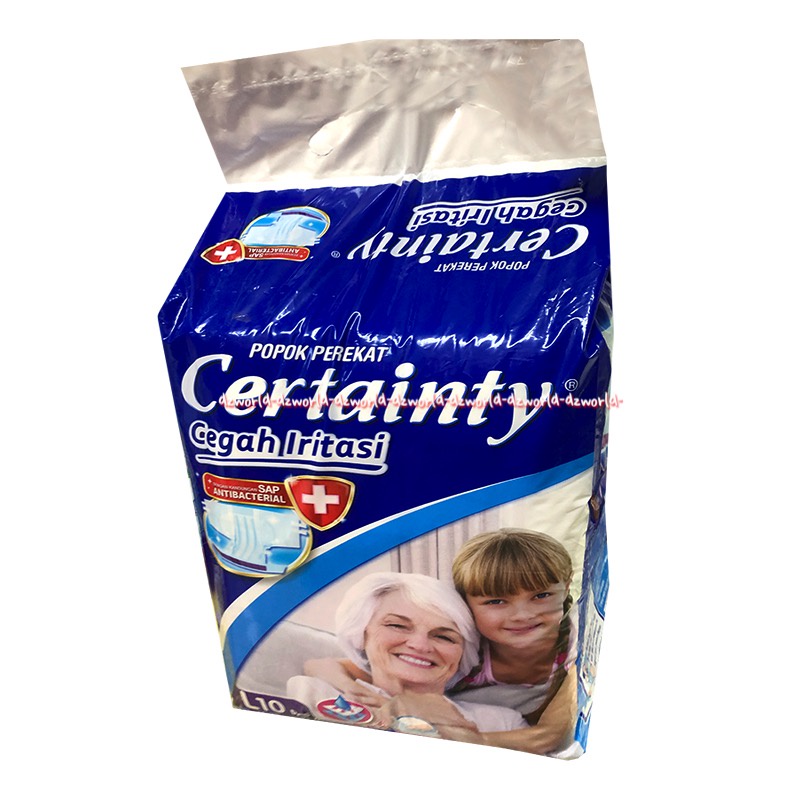 Certainty L 10 Popok Perekat Cegah Iritasi Antibacterial Certainti L10 Popok Dewasa Orang Tua Diapers Anti Bakteri Diaper Certainly