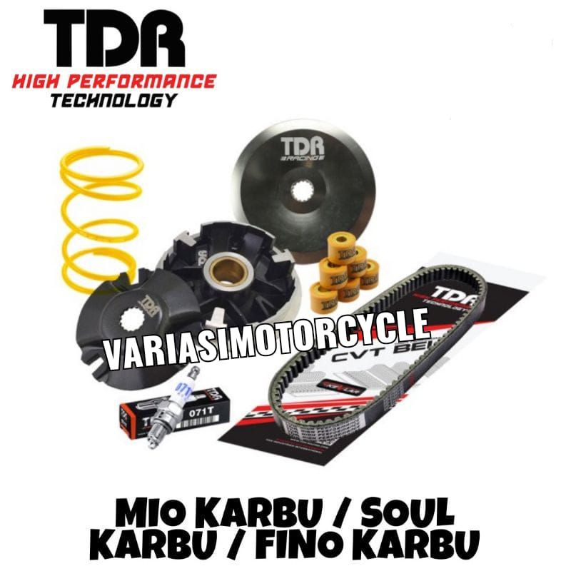 PAKET FULL SET AKSELERASI CVT TDR YAMAHA MIO KARBU FINO KARBU SOUL