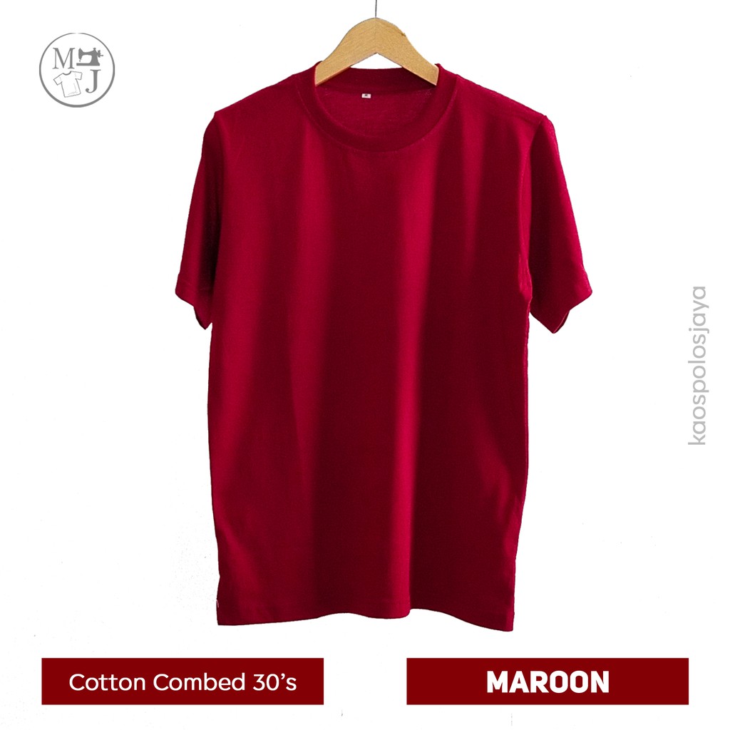 Kaos polos merah maroon / Kaos Polos 100% cotton combed 30s /  Kaos polos murah / Kaos polos premium