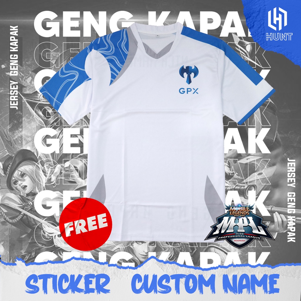baju Jersey GPX Esports PO Geng Kapak 2021 Terbaru Kaos Gaming Mobile Legend Free Fire Dewasa dan An