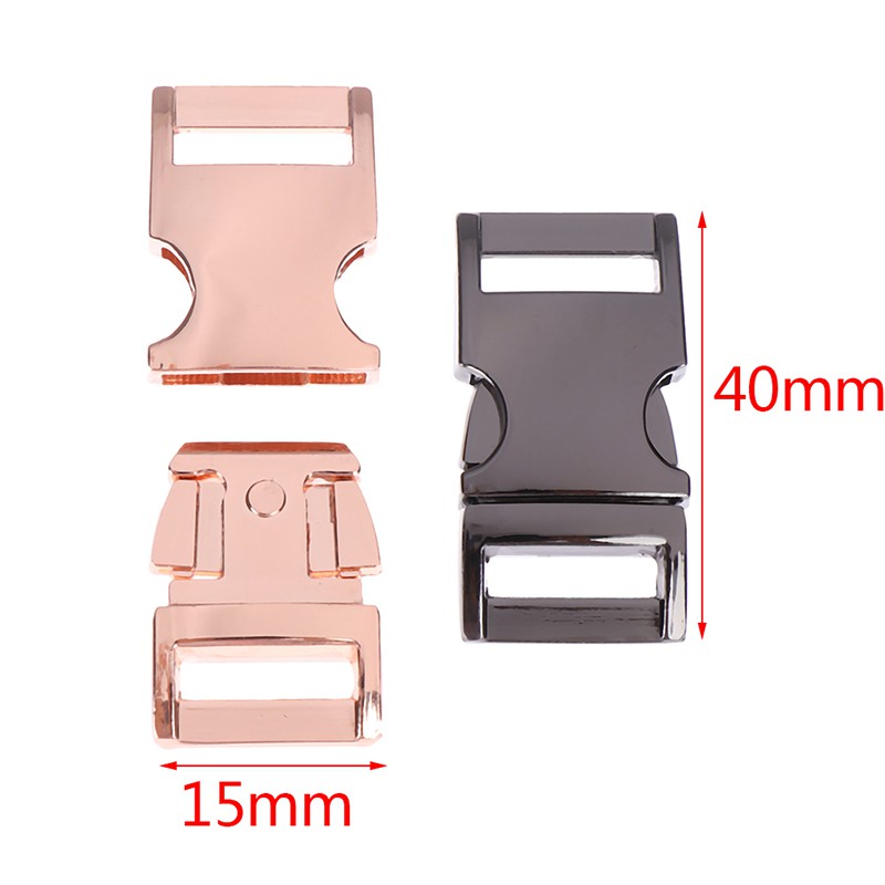 High cost performance 15MM Metal side release curved buckles for paracord bracelet dog cat buckles