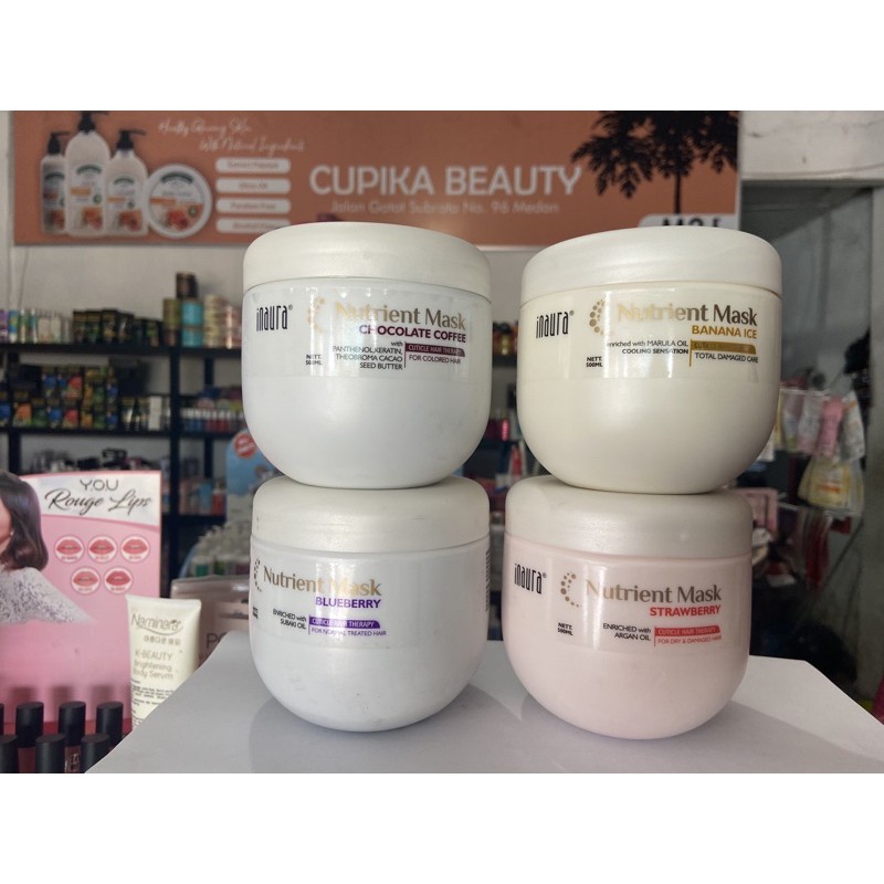 &lt;io.ex&gt;❌ADA HARGA GROSIR ❌ 500 ml - inaura nutrient mask pot -- inaura hair mask nutrient 500 gr