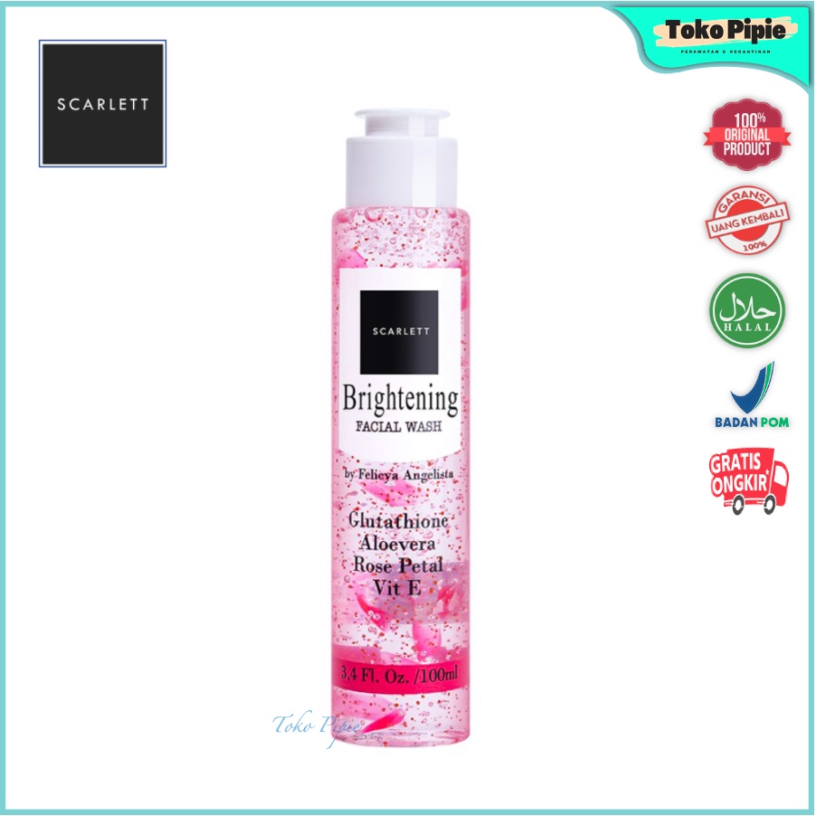 Toko Pipie Scarlet Scarlett Whitening Brightening Facial Wash Sabun Cuci Pencuci Muka Wajah Serum Ac