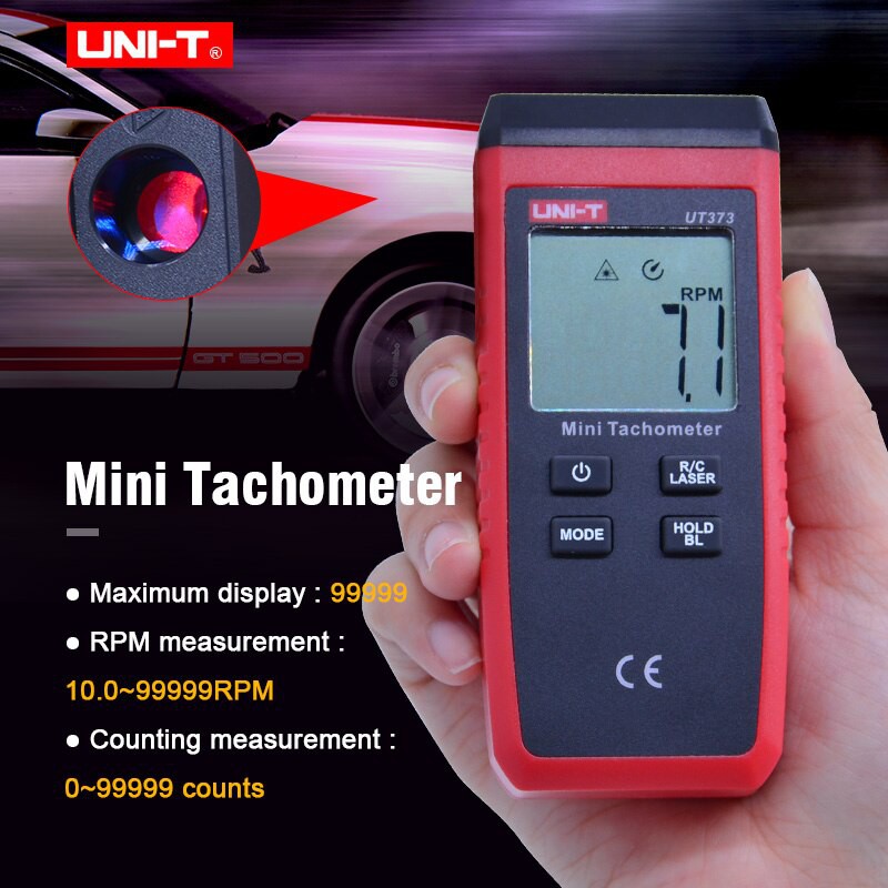 FREE ONGKIR UNI-T UT373 Mini Digital Laser Tachometer Non-Contact Tachometer Measuring Range