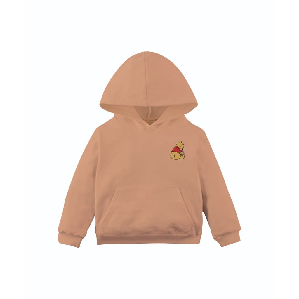 HOODIE ANAK PEREMPUAN BORDIR POOH//HOODIE ANAK TEBAL TERBARU,