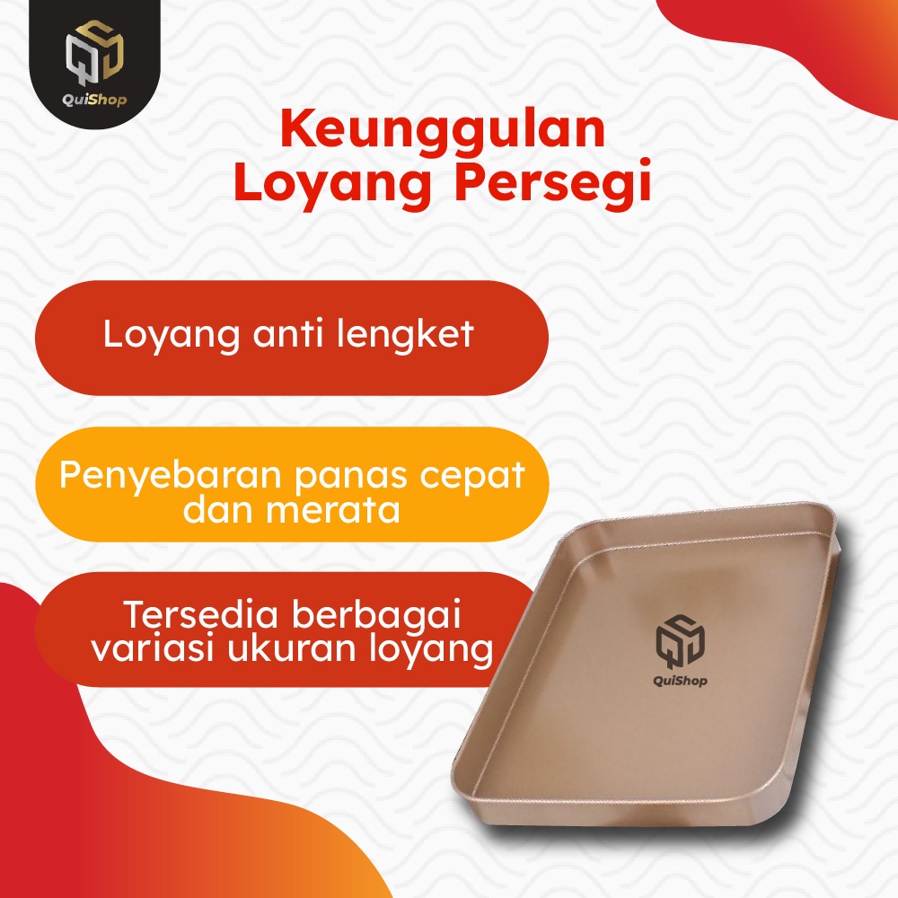 Cetakan Kue Loyang Teflon Persegi Panjang Loaf Pan Panggang Bake Ware Non Stick Peralatan Dapur Termurah Berkualitas