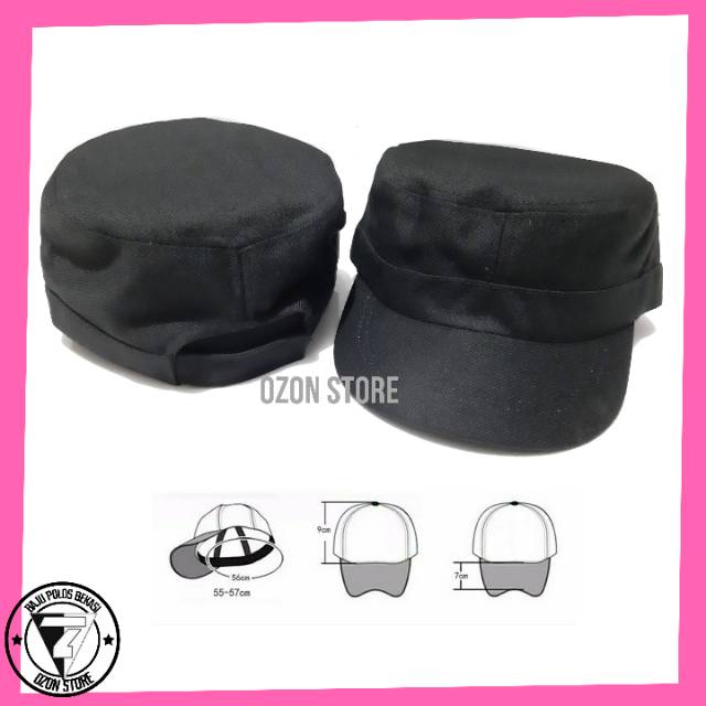 Topi Komando Militery Polos - Hitam