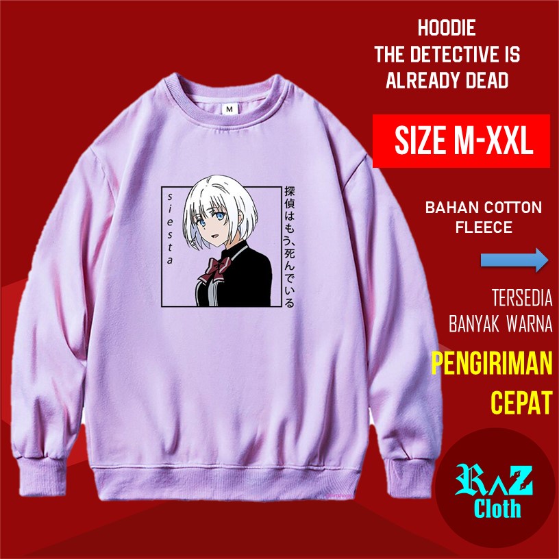 Crewneck Wanita Siesta Tokoh Karakter Anime The Detective Is Already Dead Crewneck Anime