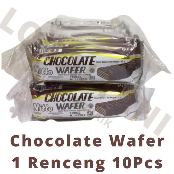 

Nitto Chocolate Wafer 1 Renceng isi 10 Pcs