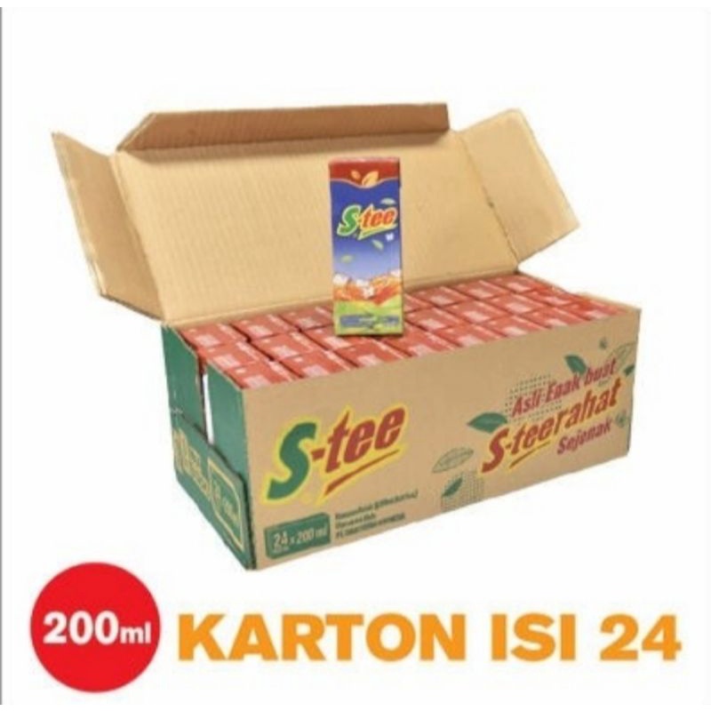 

[PROMO!!]S-tee Stee Minuman teh Kotak Sosro(200Ml/24Pcs/1Karton)