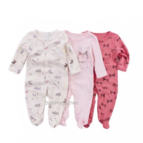 SLEEPSUIT Mamas Papas 3in1 PREMIUM QUALITY Sleepsuit Bayi Pajamas Tutup Kaki Baju Tidur Bayi Jumpsuit Mama Papa Baju Bayi Katun Halus Lengan Panjang Kaki Panjang Romper Panjang Ballerina Dino City Cars Shabby