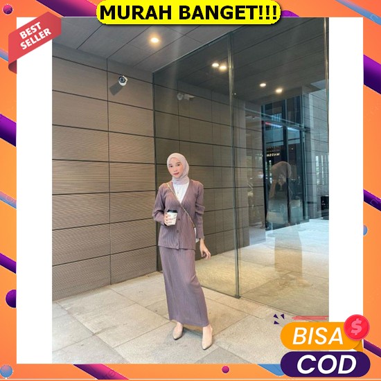 Cod - Cindy Set 2In1 Bahan Crinkle Airflow Setelan Wanita Dewasa Terbaru 2022 Viral Setelan Celana R