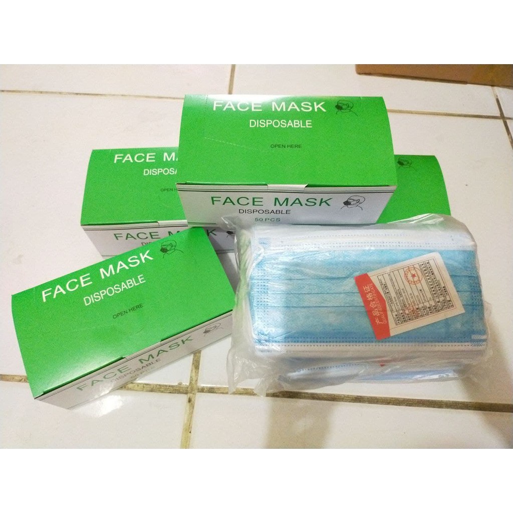 MASKER 3PLY SURGICAL MASK 3 PLY 1 BOX ISI 50 PCS - BIASA