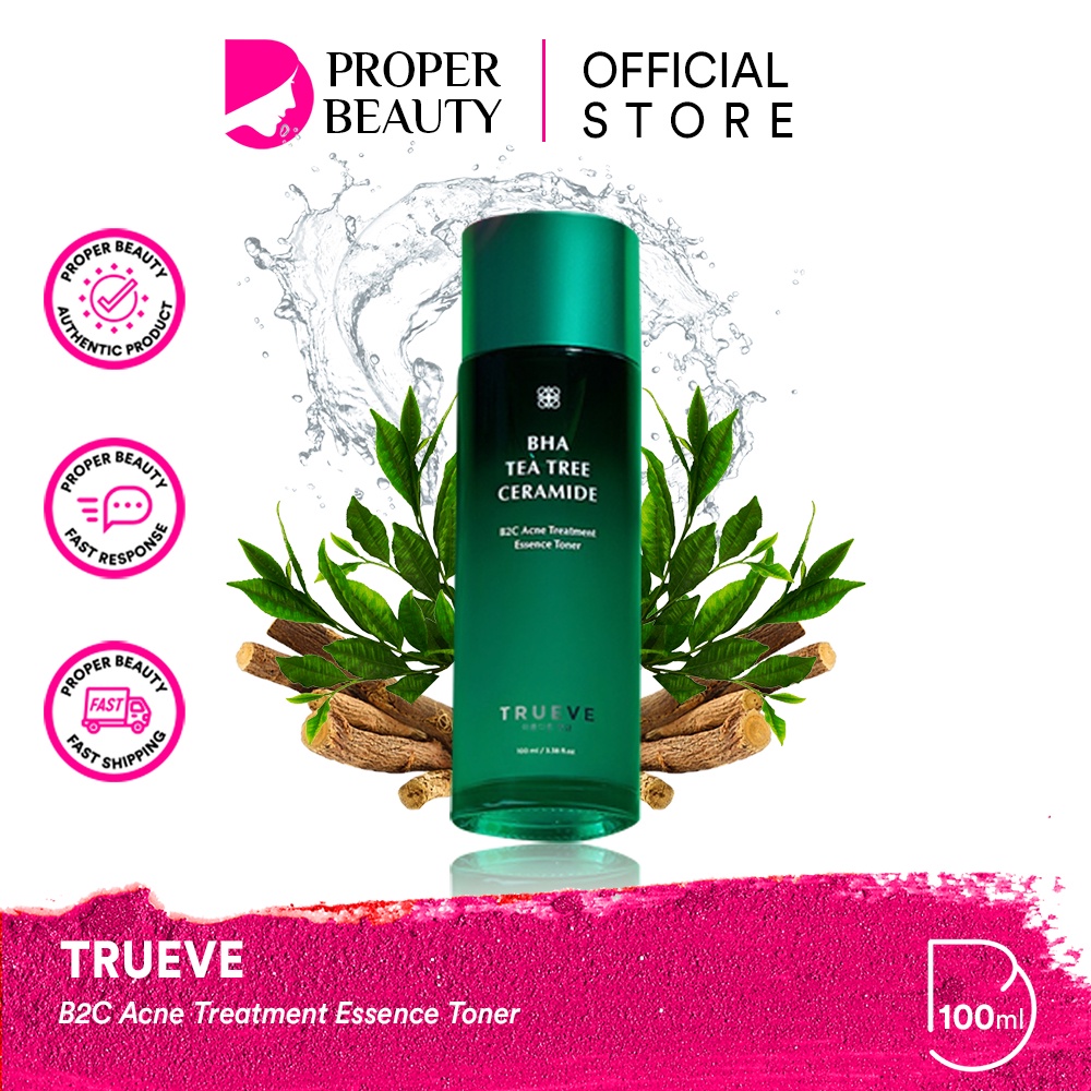 TRUEVE B2C Acne Treatment Essence Toner Indonesia / Facial Cleanser Serum Cream Mask Sunscreen Eye