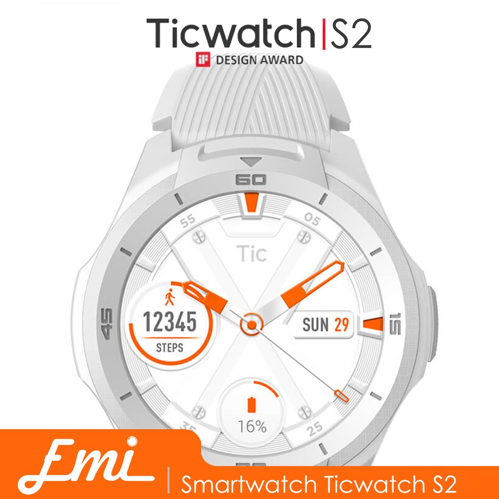 Ticwatch S2 5 ATM Waterproof and Swim Jam Smartwatch