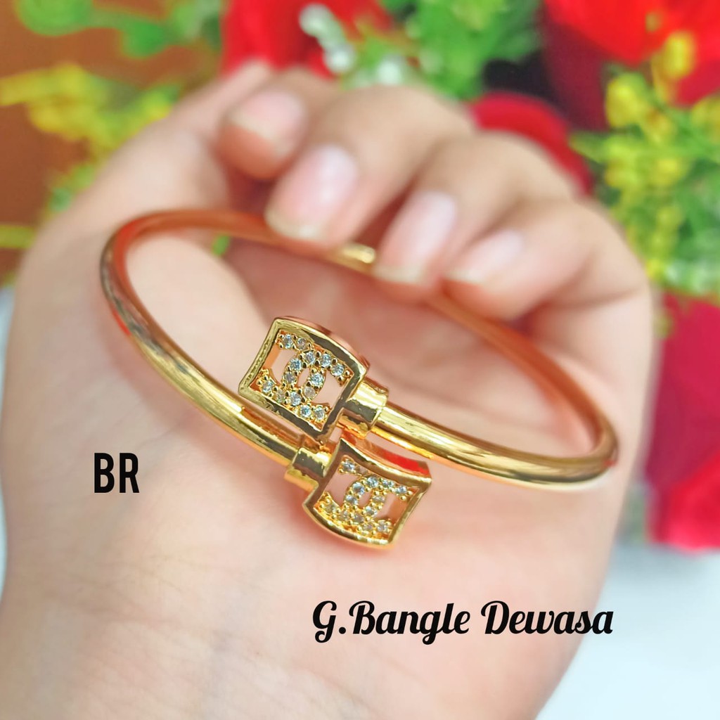 Gelang Bangle Dewasa berbagai motif dan model menarik permata zircon kualitas terbaik