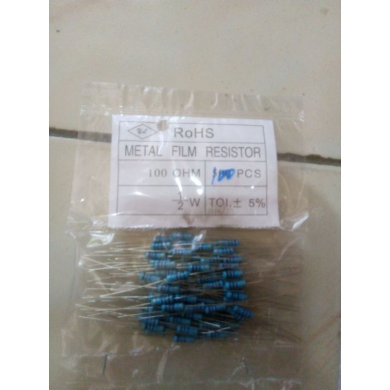 Resistor 100ohm 1/2watt per 100pcs