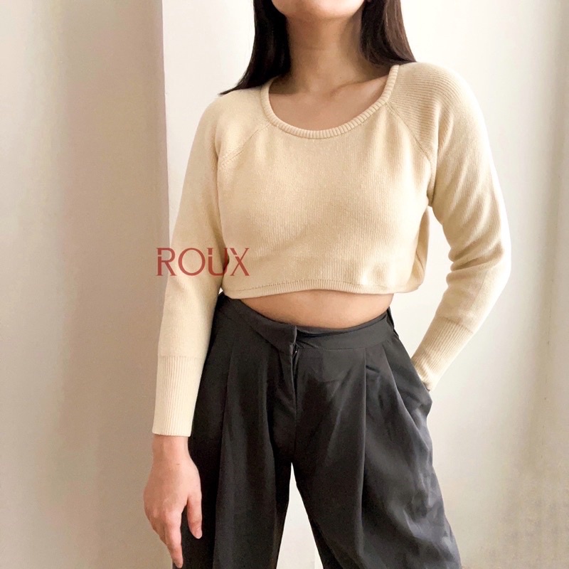 Sweater sasha Crop rajut