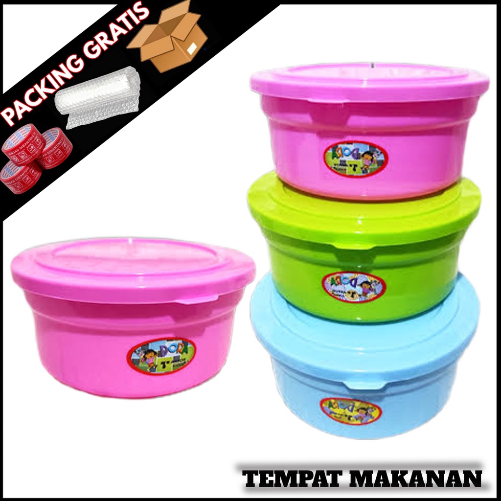 Toples Plastik Bulat / Tempat Makanan / misting plastik / lunch box