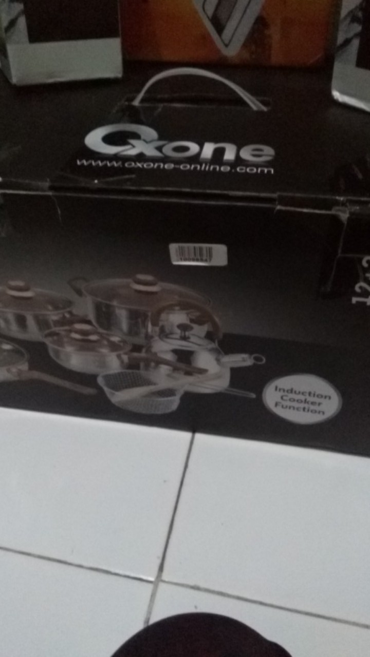 Oxone Ox-933 Panci Set  12 Pcs Stainless Steel Teflon Serbaguna Tutup Kaca Eco Cookware