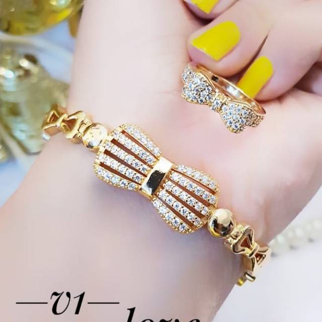 Gelang cincin xuping lapis emas 24k 0209