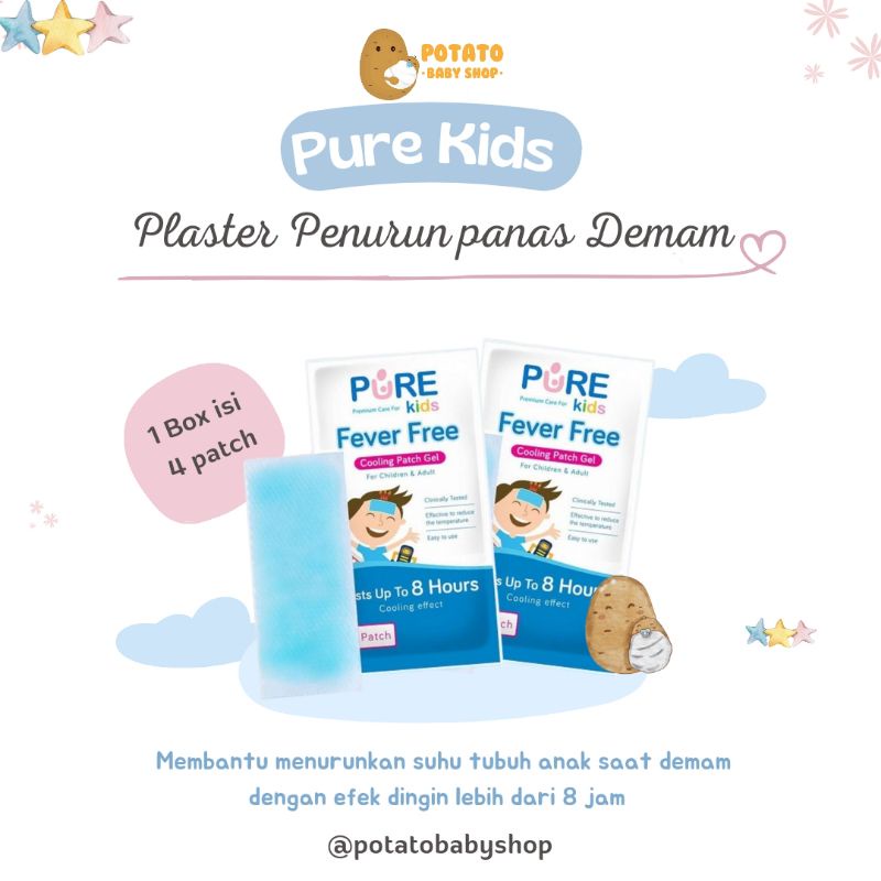 Pure Baby Kids Fever Free - Koyo Plester Kompres Penurun Demam