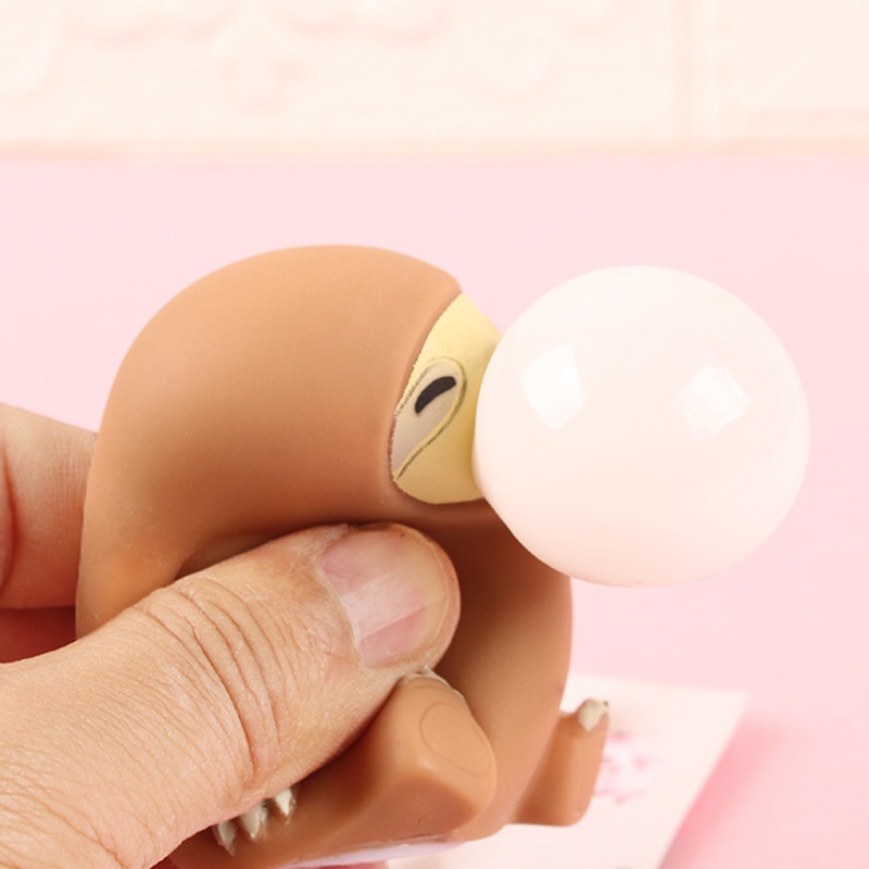 Mary Simulasi Melar Sloth Mainan Dekompresi Tepung Novelty Kantor Supply Anak Autistik Mini Tangan Squeeze Mainan