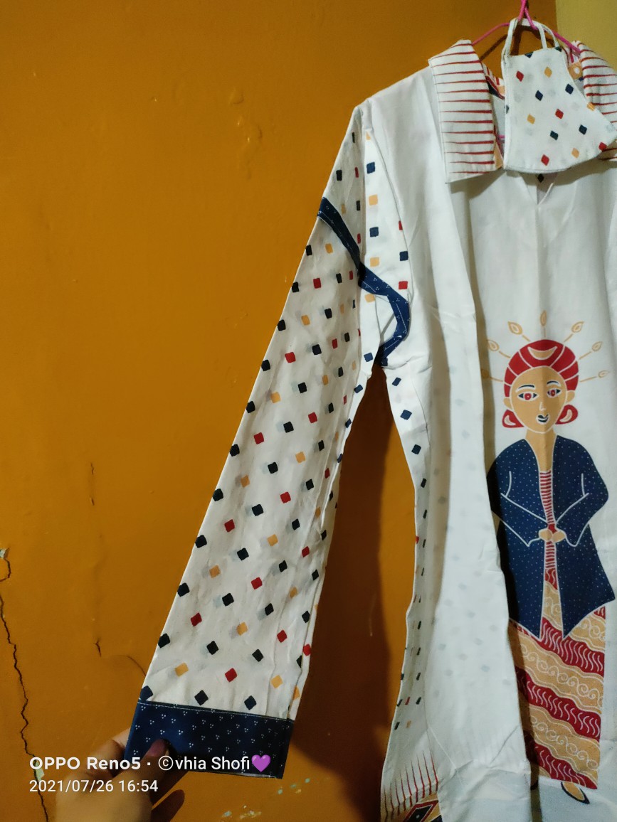 (cod) - Tunik Batik Kekinian Motif Srikandi / Tunik Muslimah / Gaun Batik Pesta