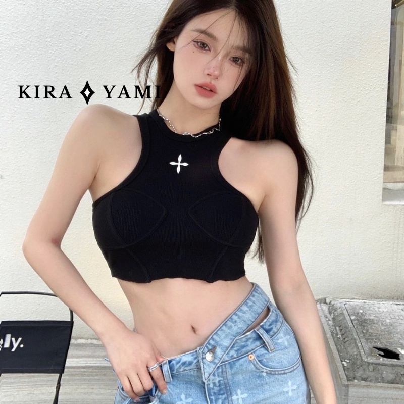 Ready SMFK Compass Midnight Crossword Tank Crop Top ORIGINAL 100%