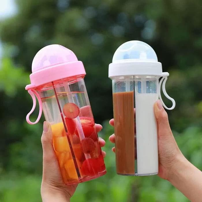 BOTOL MINUM DUA SISI 600ML | BOTTLE DUET COUPLE [SWEETSPACE]