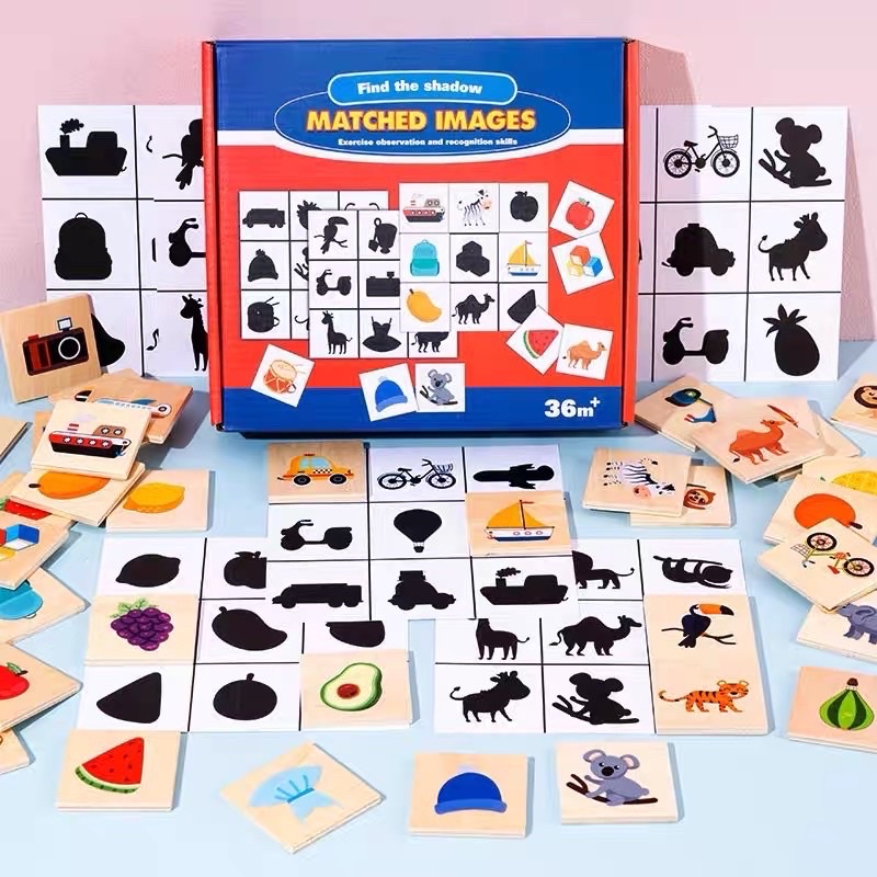 matched images shadow educational toys mainan mencocokan bayangan gambar